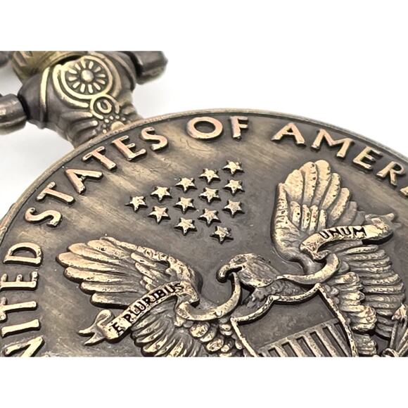 Walking Liberty Pocket Watch - Vintage Coin, Silver Dollar. Rare Collectible - Picture 8 of 11